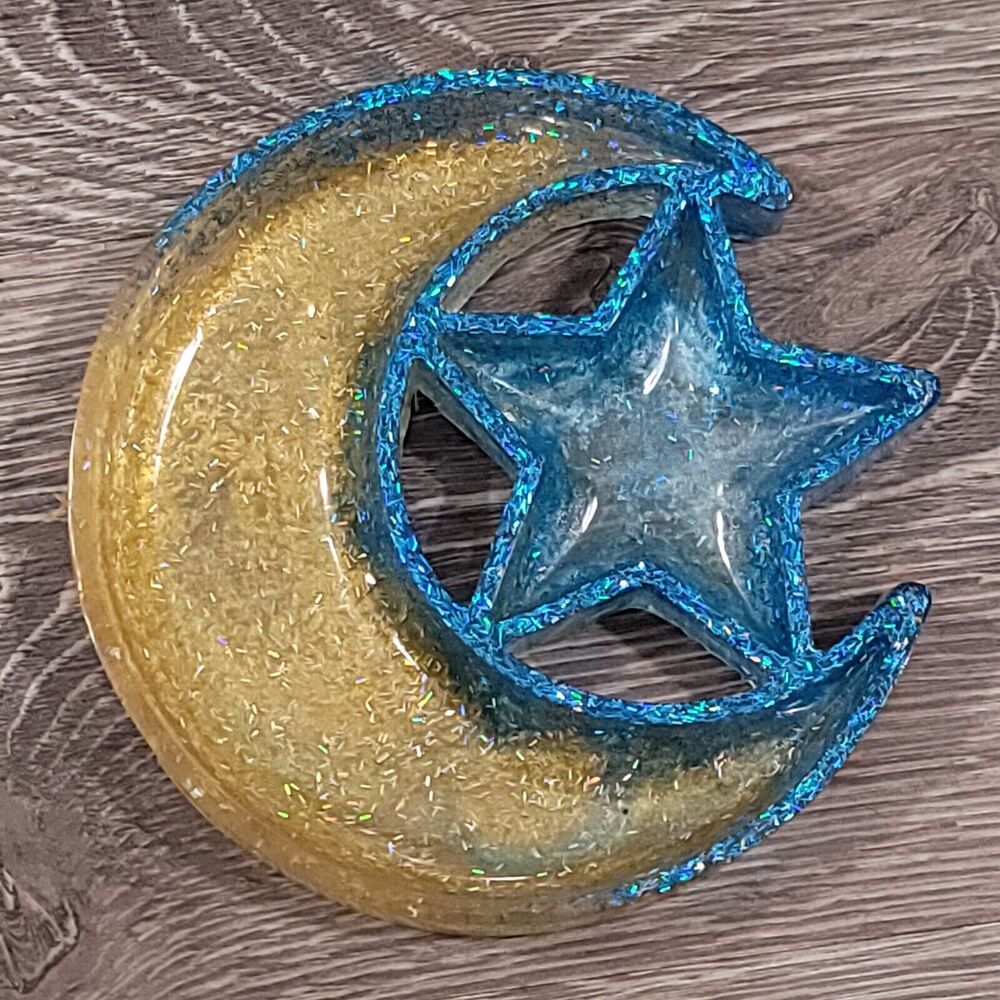 Handmade Resin Moon And Star Dish